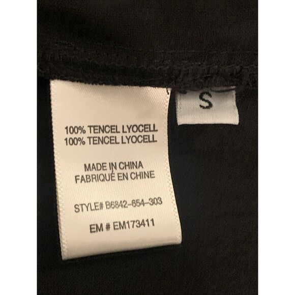 Cloth & Stone Midi Shirt Dress Frayed Hem Pockets Button Up Long Sleeve Black S - Picture 13 of 15